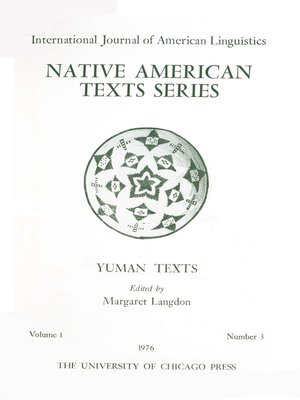 cover image of Yuman Texts
